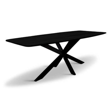Eettafel Deens Ovaal Elise 300x120cm Zwart Mango, Huis en Inrichting, Tafels | Eettafels, Ophalen of Verzenden, Nieuw
