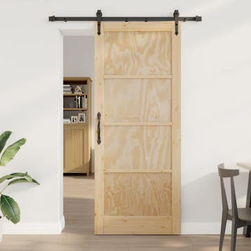 vidaXL Schuifdeur ORKDAL 86 x 211 cm Massief grenenhout, Verzenden, Nieuw