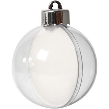 Deco ballen, d 6 cm, transparant, 8 stuk/ 1 doos, Nieuw