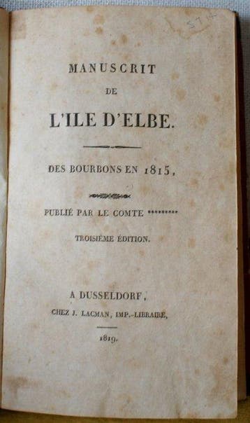 Anonyme - Manuscrit de lIle dElbe/Manuscrit venu de Saint-