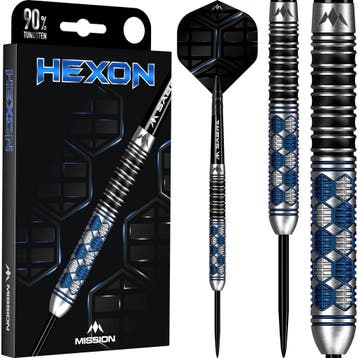 Mission – Hexon Blue PVD 90% Dartpijlen - 23 gram, Ophalen of Verzenden, Nieuw, Pijlen