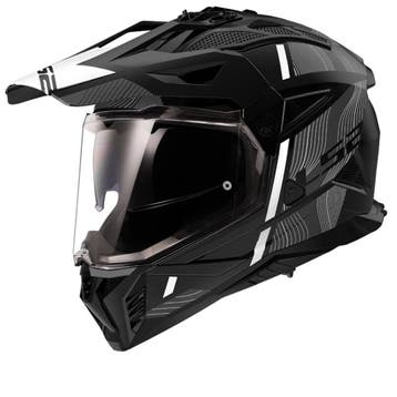 LS2 MX702 Pioneer II Hill Mat Zwart Wit Adventure Helm, Motoren, XXL, Nieuw met kaartje, Overige merken, Heren