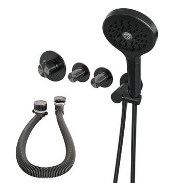 Brauer Gunmetal Carving Thermostatische Inbouw Badkraan, Doe-het-zelf en Verbouw, Sanitair, Ophalen of Verzenden, Nieuw