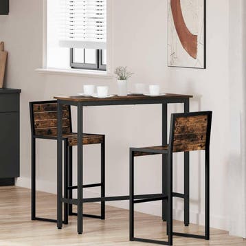 vidaXL Tafel Gerookt eiken 100 x 40 x 100,5 cm, Huis en Inrichting, Tafels | Salontafels, Verzenden, Nieuw, Overige houtsoorten