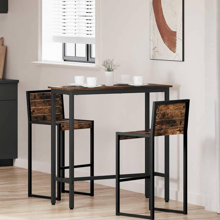 vidaXL Tafel Gerookt eiken 100 x 40 x 100,5 cm, Huis en Inrichting, Tafels | Salontafels, Nieuw, Minder dan 50 cm, Overige houtsoorten