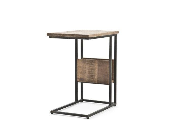 Bijzettafel Slider Naturel | By-Boo 1639, Huis en Inrichting, Tafels | Bijzettafels, Nieuw, Ophalen of Verzenden