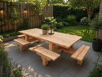 Veiling - Douglas vrijstaande picknicktafel 12-persoons - 37, Nieuw
