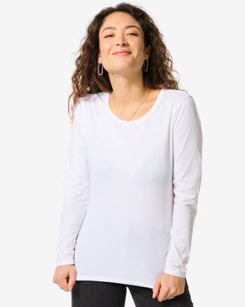 HEMA Dames basic t-shirt wit 3=50% / 2=30%, Verzenden, Nieuw