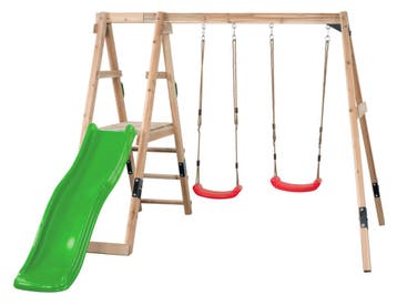 Houten Speeltoestel Ava met appelgroene glijbaan, Ophalen of Verzenden, Nieuw