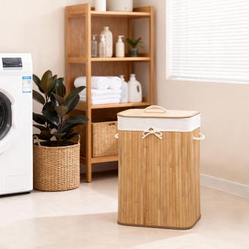 Wasmand incl. waszak - 72 L, beige, Verzenden, Nieuw