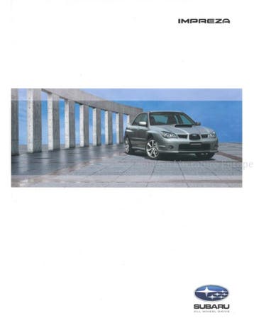 2006 SUBARU IMPREZA BROCHURE ENGELS, Boeken, Nieuw, Author