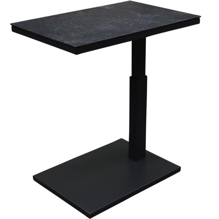 Tracy bijzettafel 60x40xH46-67 cm in hoogte verstelbaar, Tuin en Terras, Tuintafels, Nieuw, Aluminium, Ophalen of Verzenden