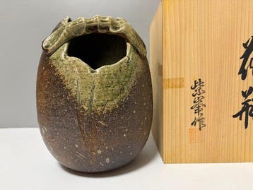 Vaas - Keramiek, Japanse Shigaraki-keramische vaas door
