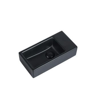 Fontein Mia 40.5x20x10.5cm mat zwart inclusief afvoerplug, Verzenden, Nieuw