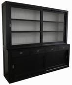 Buffetkast zwart - grijs Hasselt 240cm, Ophalen of Verzenden, Nieuw