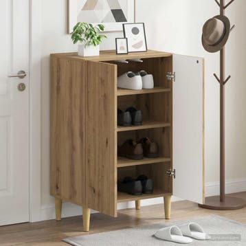 vidaXL Schoenenkast ARNHEM 59,5 x 39,5 x 90 cm Bewerkt hout, Verzenden, Nieuw