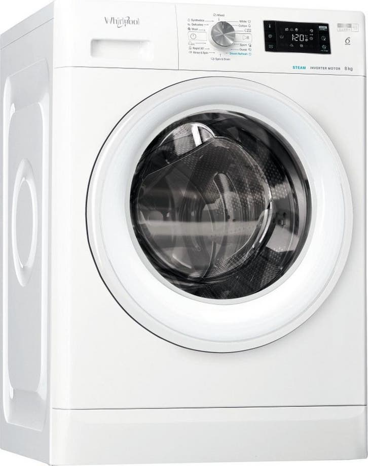 Whirlpool Ffb8489wvee Wasmachine  -  6th Sense Technologie -, Witgoed en Apparatuur, Wasmachines, Nieuw, Voorlader, 85 tot 90 cm