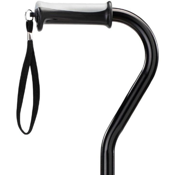 Wandelstok met offset handvat - Zwart, Diversen, Verpleegmiddelen, Ophalen of Verzenden