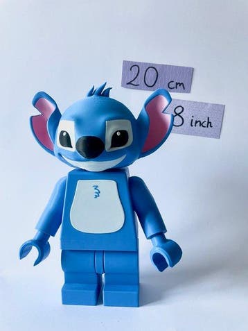 Lego Minifiguur - Disney - 20 cm figurka Stitch Lego, Nieuw