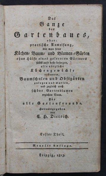 C. H. Dietrich - Das Ganze des Gartenbaues oder practische, Antiek en Kunst