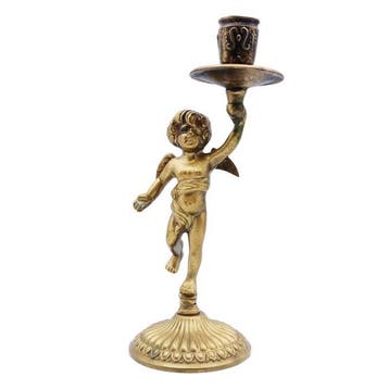 Kaarsenhouder mod. Putto Alato in Barokke stijl met