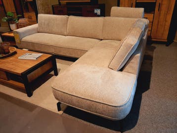 Hoekbank Loretio + HR-schuim **SHOWROOMMODEL**, Huis en Inrichting, Nieuw, Stof