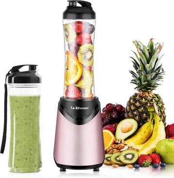Smoothie Blender Roze | 2 Flessen | Retourdeal 33% Korting, Witgoed en Apparatuur, Ophalen of Verzenden, Zo goed als nieuw, Blender to go