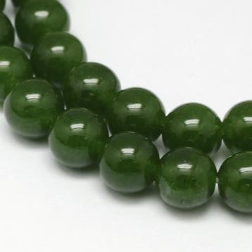 10 x Edelsteen kralen Taiwan Nephrite Jade Dark Green 10..., Ophalen of Verzenden, Nieuw, Kraal