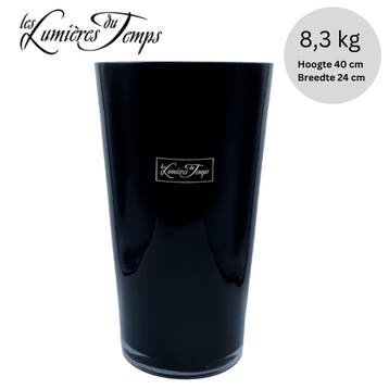 Geurkaars Vaas Glas XL Ambre Noire - 8,3 kg - Les Lumières, Ophalen of Verzenden, Nieuw