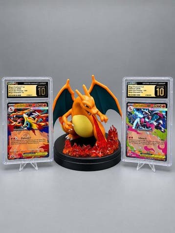 Pokémon - 2 Graded card - Mega Charizard X ex & Mega, Nieuw