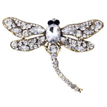 Fako Bijoux - Broche - Libelle - XXL - 67x94mm - Goudkleurig, Verzenden, Nieuw