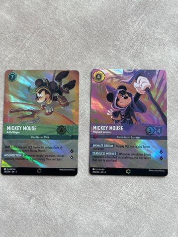 Disney - 2 Card - Disney Lorcana - Mickey Mouse 210/204 en, Nieuw