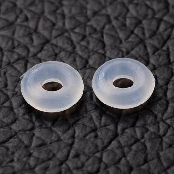 10 x Stopper kralen rubber 6x2 mm – transparant, gat ca..., Ophalen of Verzenden, Nieuw, Kraal