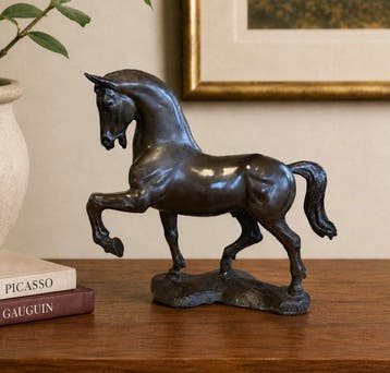 Beeld, After Michelangelo Horse Sketches - 27 cm - Giet, Antiek en Kunst