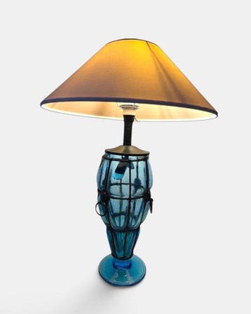 Lamp - IJzer, Glas - Glas en smeedijzer