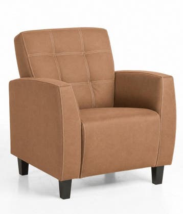 Fauteuil Luzern - eetkamerstoelen - Cognac, Nieuw, Stof