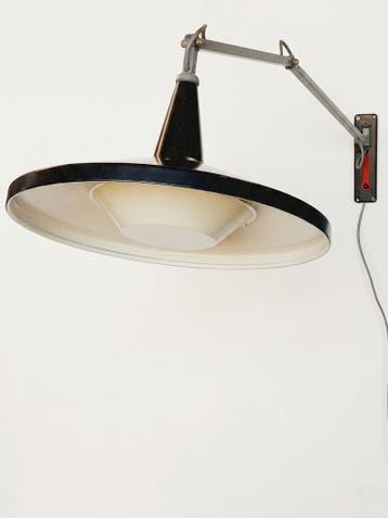 Vintage Gispen Rietveld Panamalamp 4050 | zeer goede staat !, Ophalen of Verzenden, Gebruikt, Metaal, Vintage design