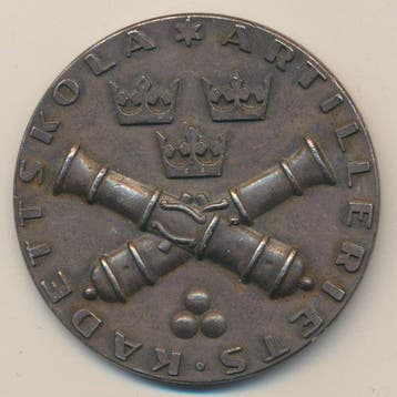 Zweden. Medal Artillery Cadet School 1960/1961 - Hallmarked, Gestempeld