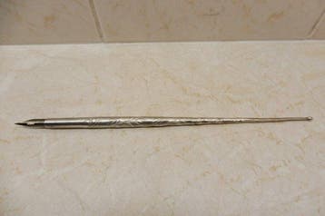 Kroontjespen - zilver 800/1000 - Duitsland - 1870/1890 - Pen, Antiek en Kunst
