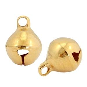 2 x Bedels DQ metaal belletjes 10mm Goud (nikkelvrij), Ophalen of Verzenden, Nieuw, Kraal