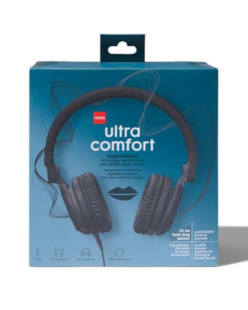 HEMA Koptelefoon ultra comfort zwart, Verzenden, Nieuw