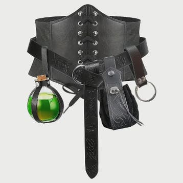 Renaissance Kostuum Set: Riem met Pouch, Flesje & Accessoire, Verzenden