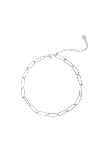 Goudlief Enkelband plain chain zilver stainless steel, Verzenden, Nieuw, Overige materialen
