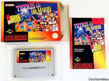Super Nintendo / Snes - Tetris & Dr. Mario - FAH, Spelcomputers en Games, Games | Nintendo Super NES, Verzenden, Gebruikt