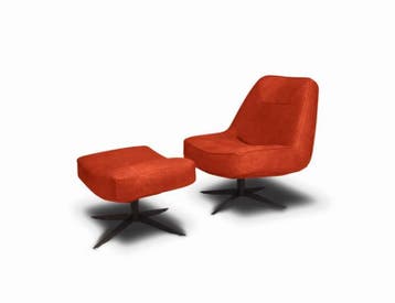 Fauteuil Ego - fauteuils - Oranje, Nieuw, Leer