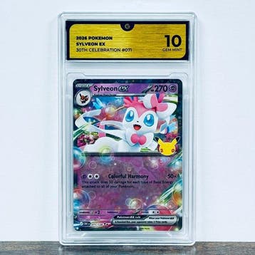 Pokémon Graded card - Sylveon ex 071- 30th Anniversary –, Hobby en Vrije tijd, Nieuw