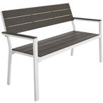 Tuinbank Line 2-zits met aluminium frame 128x59x88 cm - lich, Verzenden, Nieuw