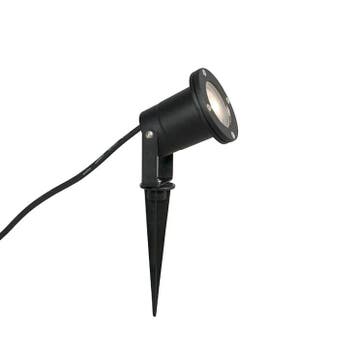 Moderne smart prikspot zwart met snoer en stekker 200cm, Verzenden, Nieuw, Aluminium
