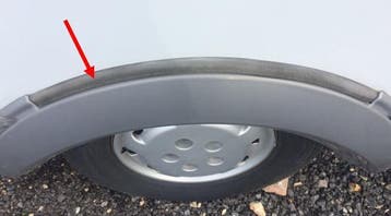 HYMER Rubber achter Spatbord en Bumper Grijs P/Meter, Ophalen of Verzenden, Nieuw