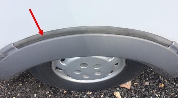 HYMER Rubber achter Spatbord en Bumper Grijs P/Meter, Caravans en Kamperen, Kampeeraccessoires, Nieuw, Ophalen of Verzenden